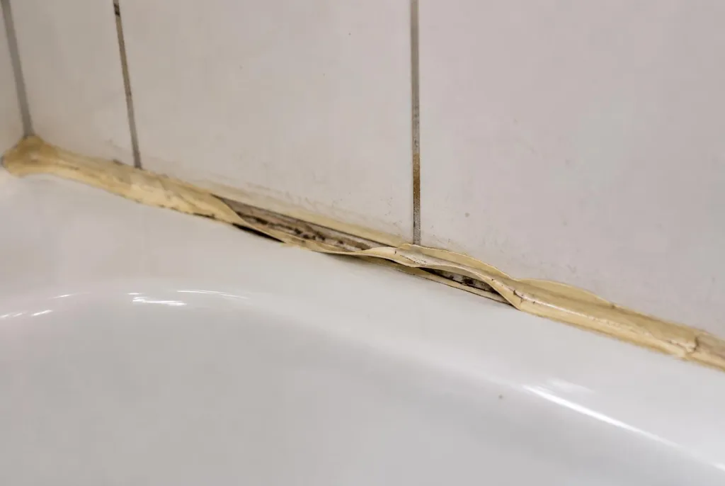 Kitbedrijf Achterveld – loslatende kit naast het bad